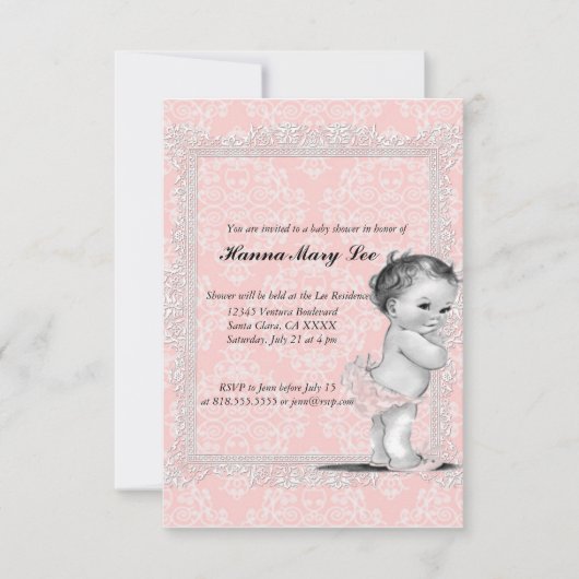  Baby shower Uitnodiging (Voorkant)