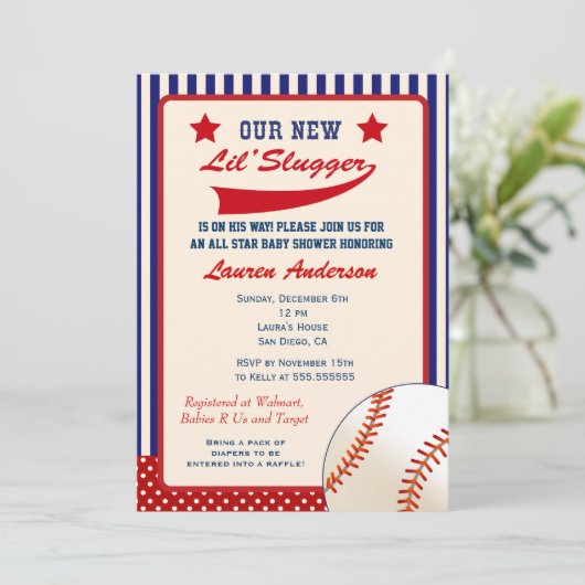  Baby shower Uitnodiging (Staand voorkant)