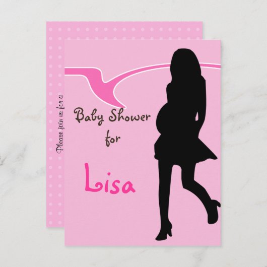 Baby shower Uitnodiging (Voorkant / Achterkant)