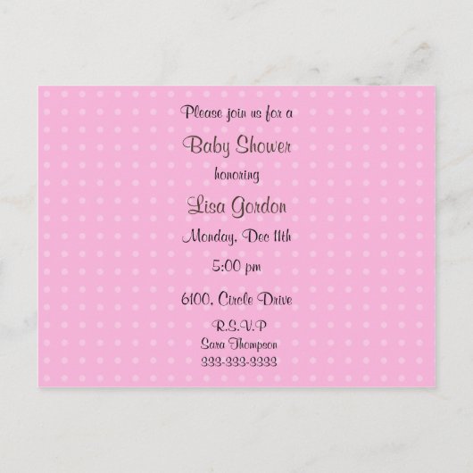 Baby shower Uitnodiging (Achterkant)