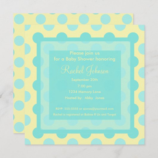 baby shower Uitnodiging (Voorkant / Achterkant)