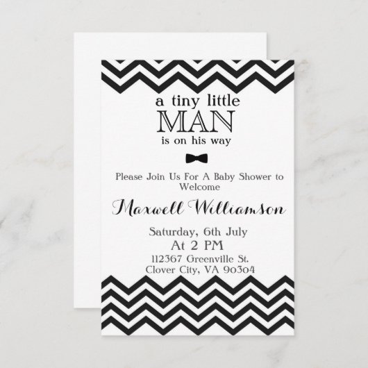 baby shower Uitnodiging (Voorkant / Achterkant)