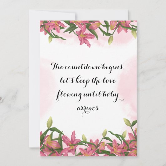 Baby shower Uitnodiging (Achterkant)