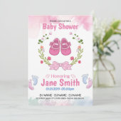 Baby shower Uitnodiging (Staand voorkant)