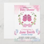 Baby shower Uitnodiging (Voorkant / Achterkant)