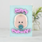 baby shower Uitnodiging (Staand voorkant)