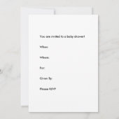 baby shower Uitnodiging (Achterkant)