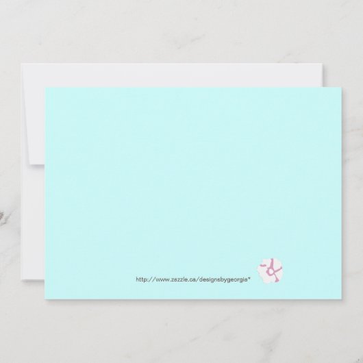 baby shower Uitnodiging (Achterkant)