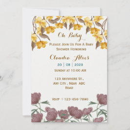 Baby shower Uitnodiging