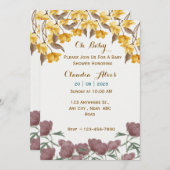 Baby shower Uitnodiging (Voorkant / Achterkant)