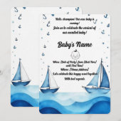 Baby shower Uitnodiging (Voorkant / Achterkant)