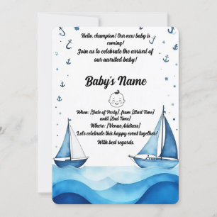 Baby shower Uitnodiging
