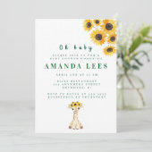 Baby shower Uitnodiging (Staand voorkant)
