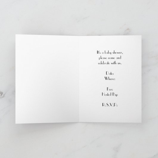 Baby shower Uitnodiging (Binnen)