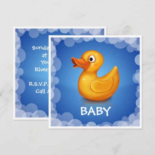 baby shower Uitnodiging (Voorkant / Achterkant)