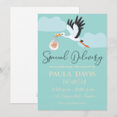 Baby shower Uitnodiging (Voorkant / Achterkant)