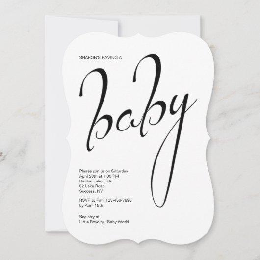 Baby shower Uitnodiging (Voorkant)
