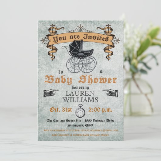  Baby shower Uitnodiging (Staand voorkant)