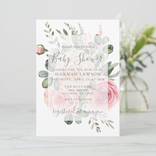 Baby shower Uitnodiging (Staand voorkant)