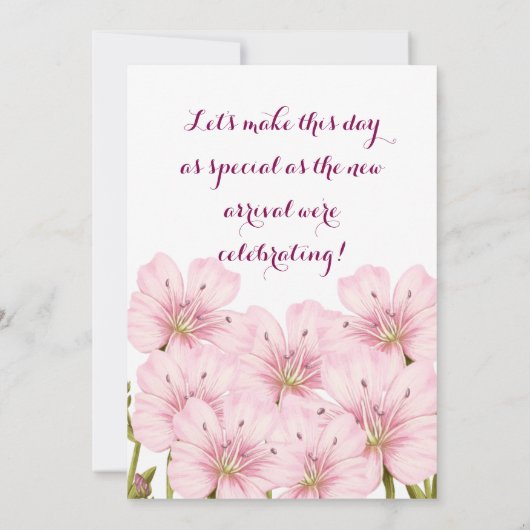 Baby shower Uitnodiging (Achterkant)