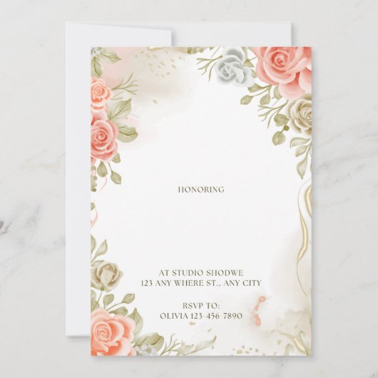 Baby shower Uitnodiging (Achterkant)