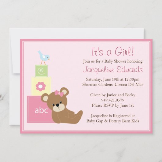 baby shower Uitnodiging (Voorkant)