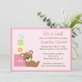 baby shower Uitnodiging (Staand voorkant)
