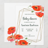 Baby shower Uitnodiging (Voorkant / Achterkant)