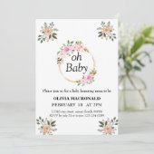 Baby shower Uitnodiging (Staand voorkant)