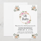 Baby shower Uitnodiging (Voorkant / Achterkant)