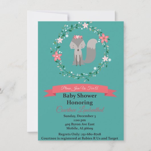 Baby shower Uitnodiging (Voorkant)