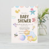Baby shower Uitnodiging (Staand voorkant)