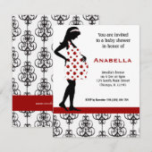 Baby shower Uitnodiging (Voorkant / Achterkant)