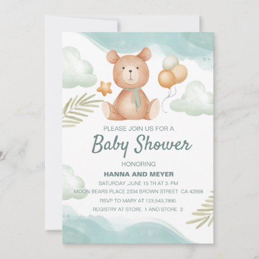 Baby shower Uitnodiging (Voorkant)