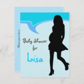 Baby shower Uitnodiging (Voorkant / Achterkant)