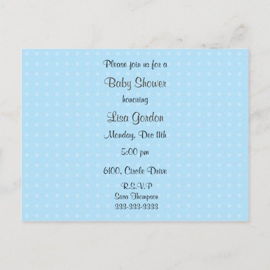 Baby shower Uitnodiging (Achterkant)