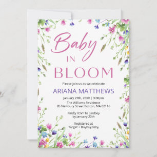 Baby shower uitnodiging 5x7"