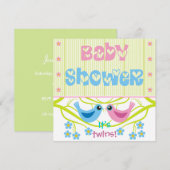 Baby shower-uitnodiging-aankondiging kaart (Voorkant / Achterkant)