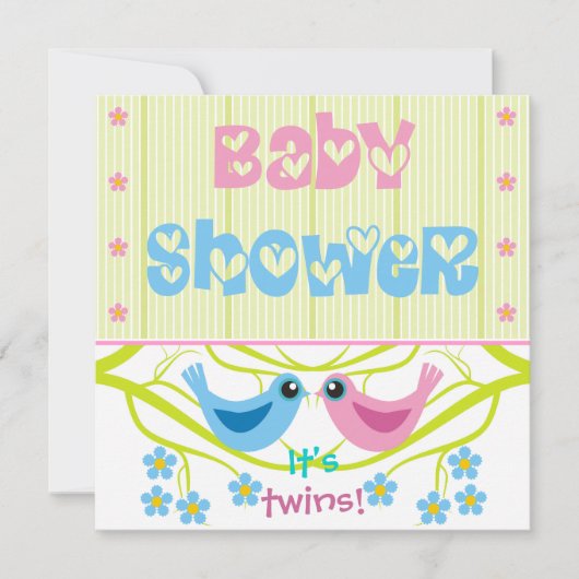 Baby shower-uitnodiging-aankondiging kaart (Voorkant)
