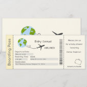 Baby shower Uitnodiging, avontuurtijd wachten, rei Kaart (Voorkant / Achterkant)