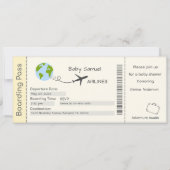 Baby shower Uitnodiging, avontuurtijd wachten, rei Kaart (Voorkant)