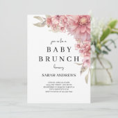 Baby shower Uitnodiging, Baby Brunch Uitnodiging (Staand voorkant)