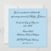 Baby shower Uitnodiging - Baby flesje - Bloemen (Achterkant)