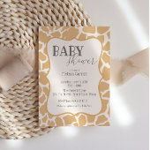 Baby shower Uitnodiging | Baby Giraffe Tan