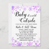 Baby shower Uitnodiging - Baby Het is koud buiten (Voorkant)