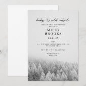 Baby shower uitnodiging, Baby het is koud buiten, Kaart (Voorkant / Achterkant)