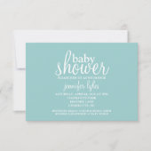 baby shower Uitnodiging - Baby shower - blauw (Voorkant)
