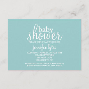 baby shower Uitnodiging - Baby shower - blauw