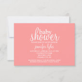 baby shower Uitnodiging - Baby shower - roze (Voorkant)