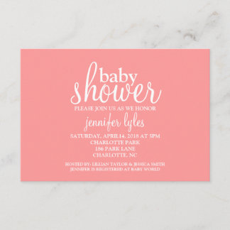 baby shower Uitnodiging - Baby shower - roze